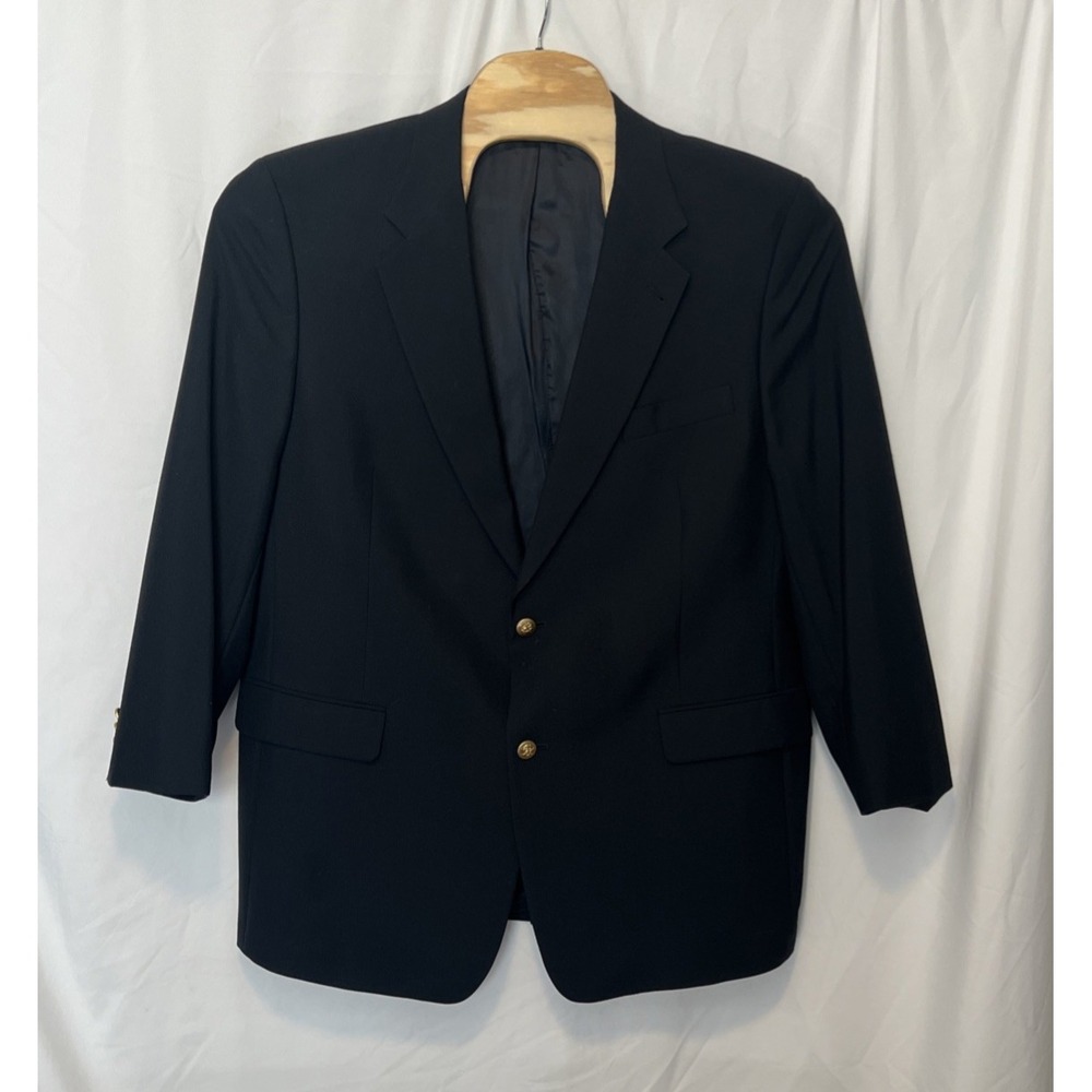 Jack Nicklaus Tournament Series Blazer 48R Gold Bear Button Navy Sports Jacket